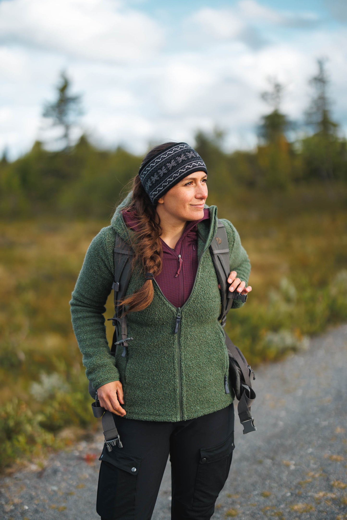 Alpine Wool Hoody Fern Green