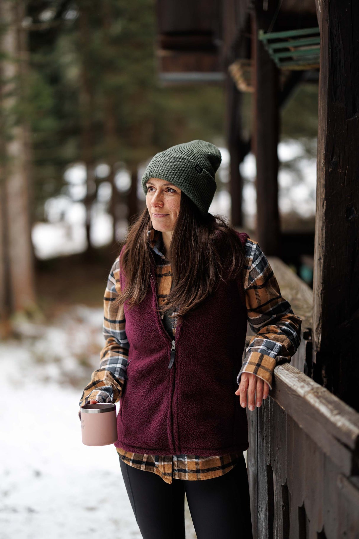 Sherpa Vest Burgundy