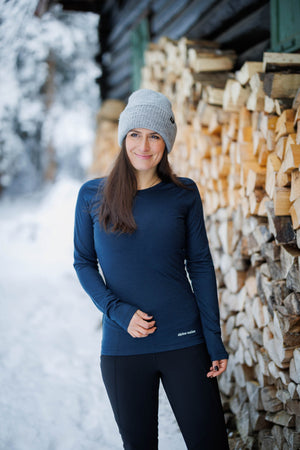 Merino Long Sleeve Tee Dark Navy