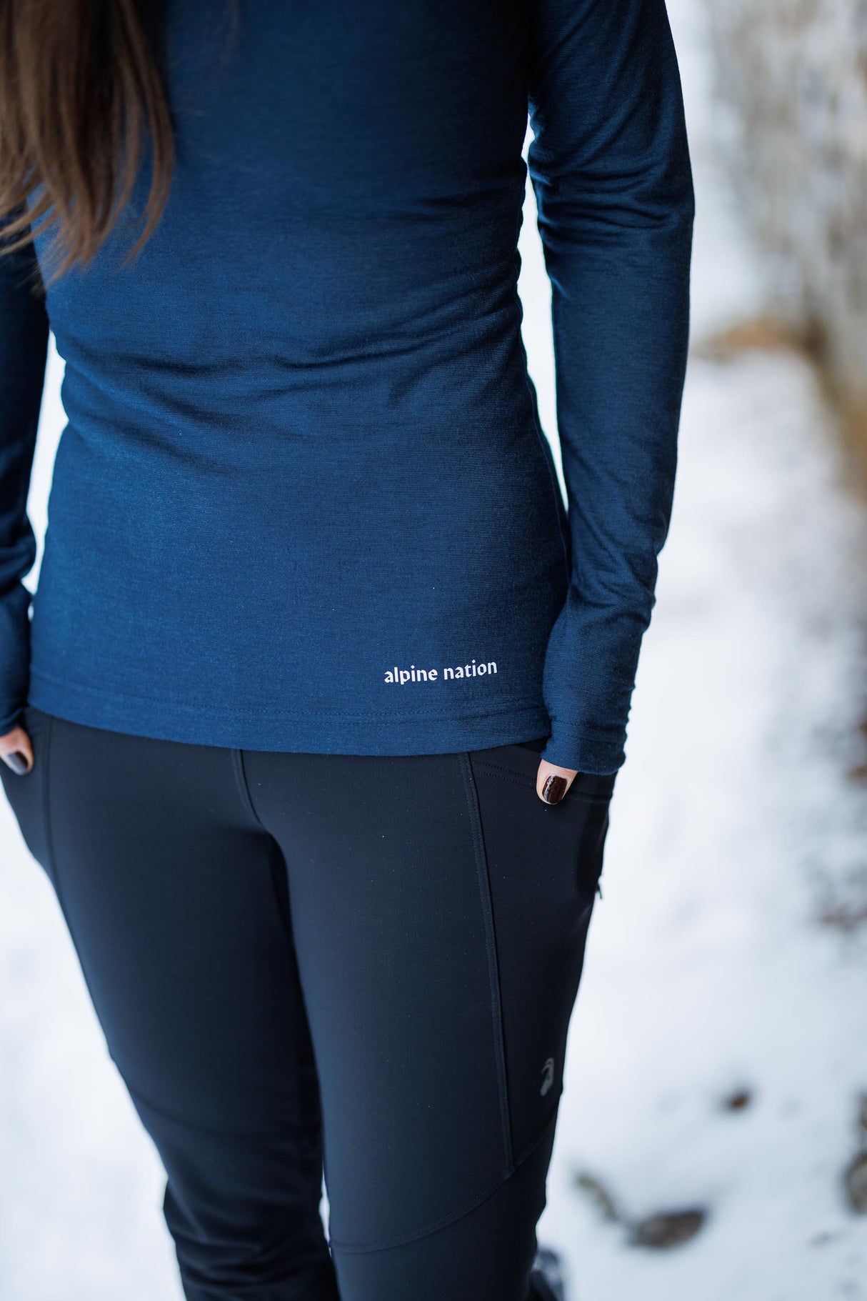 Merino Long Sleeve Tee Dark Navy