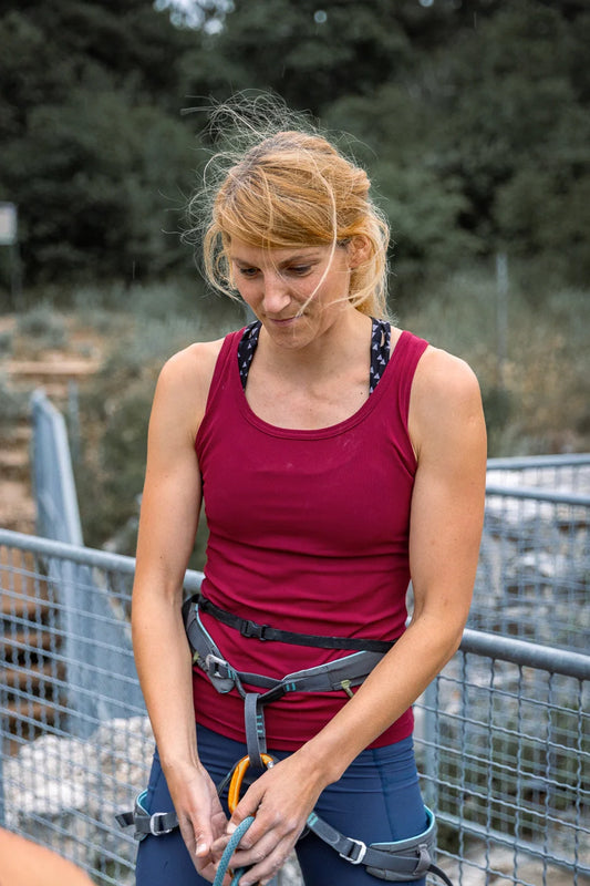 Aerial Ribbed Tank Top Scarlet