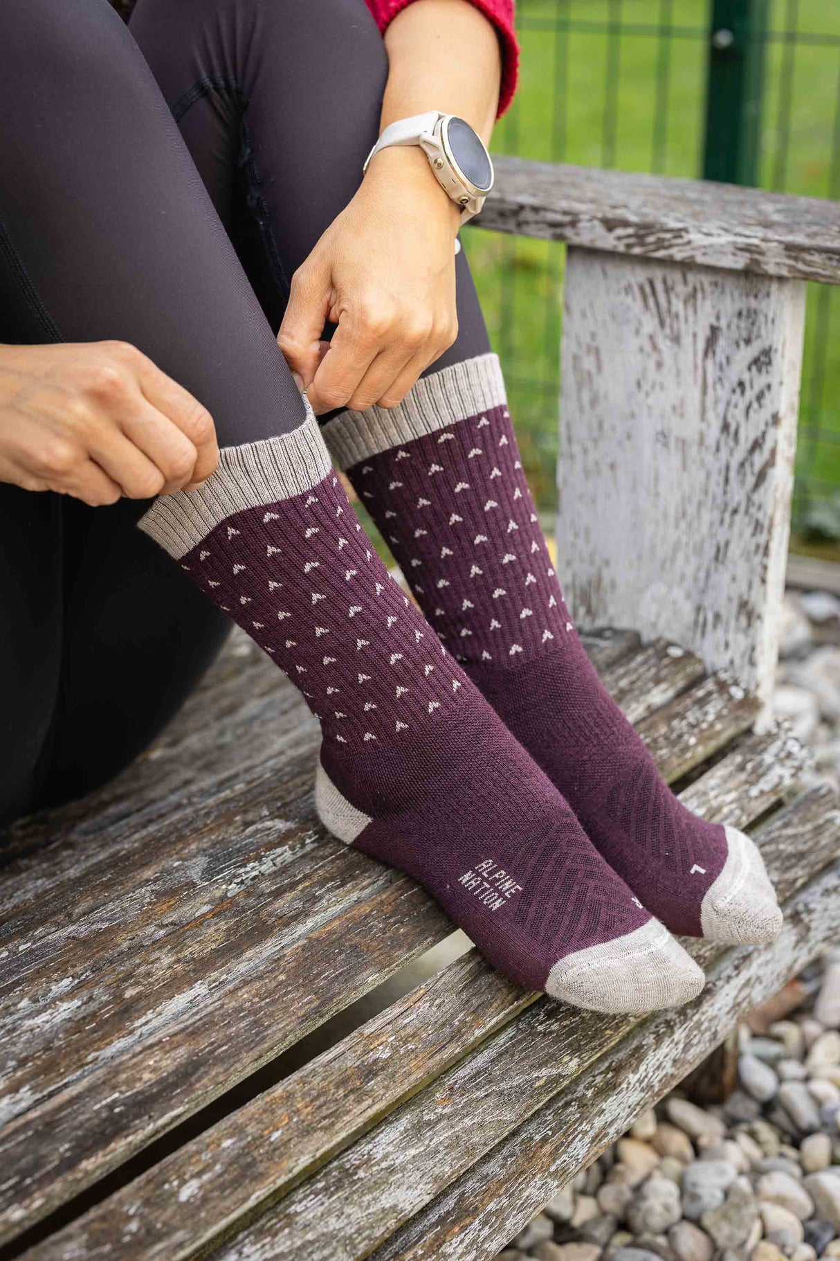 Abisko Merino Socks - Winterberry