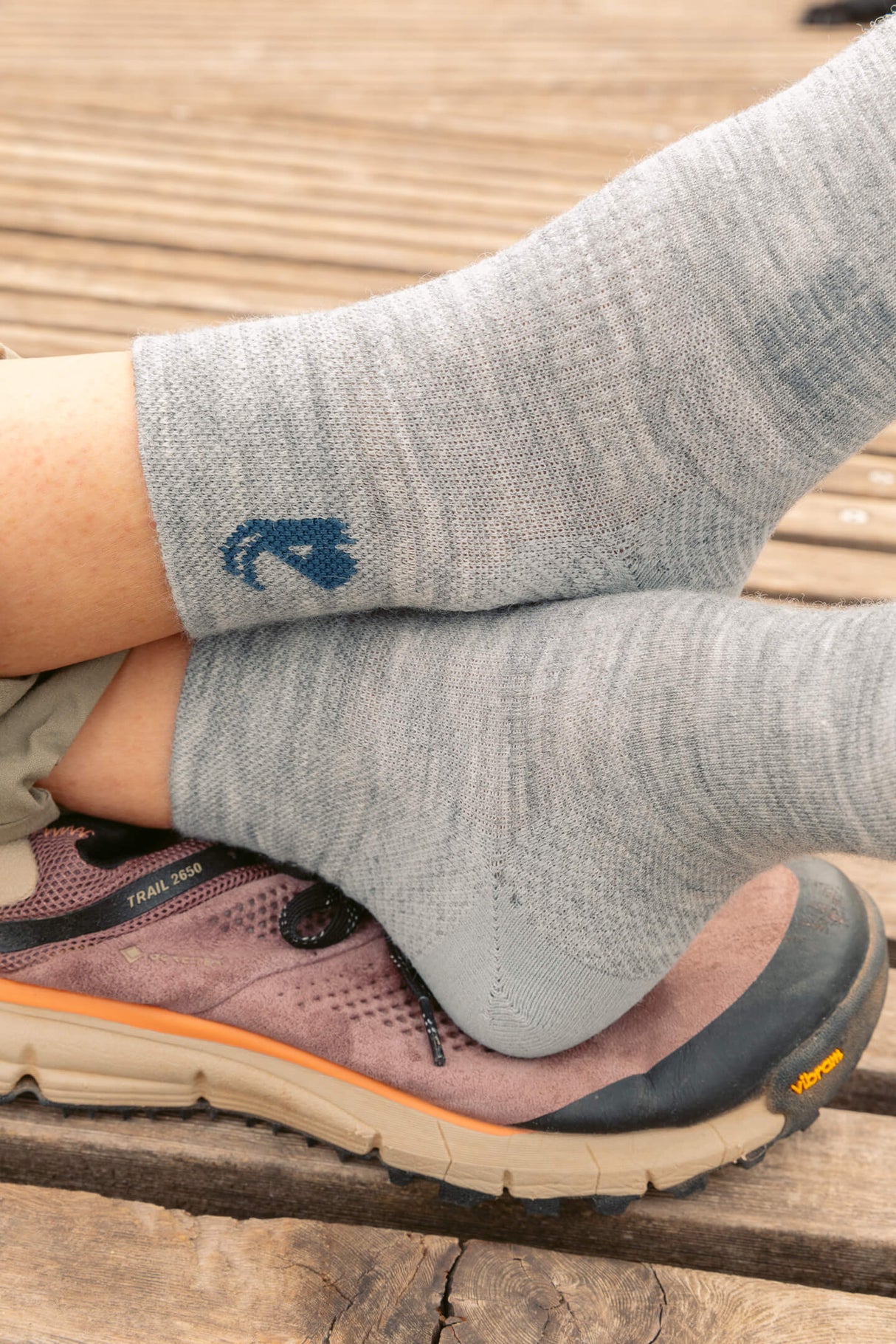 Seceda Light Merino Mid Crew Socks Navy