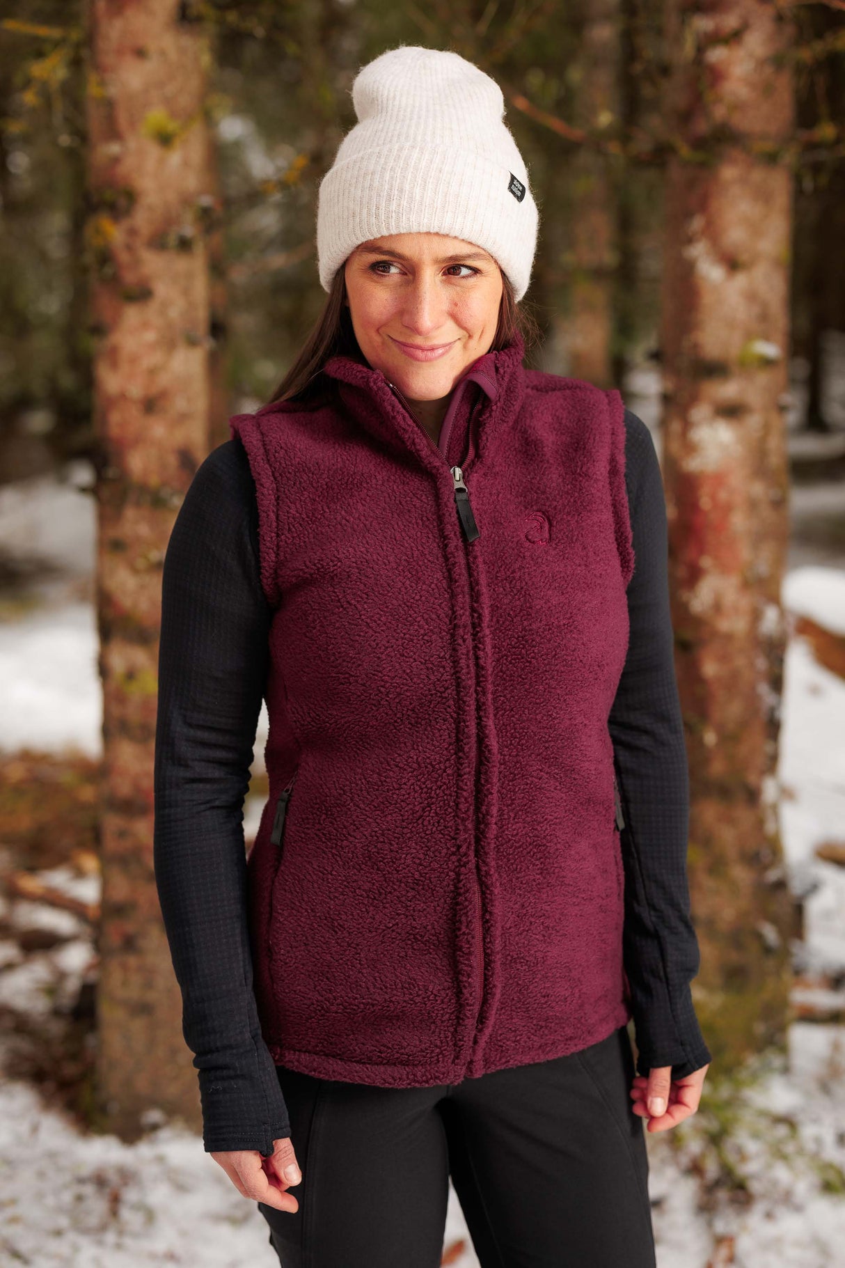 Sherpa Vest Burgundy