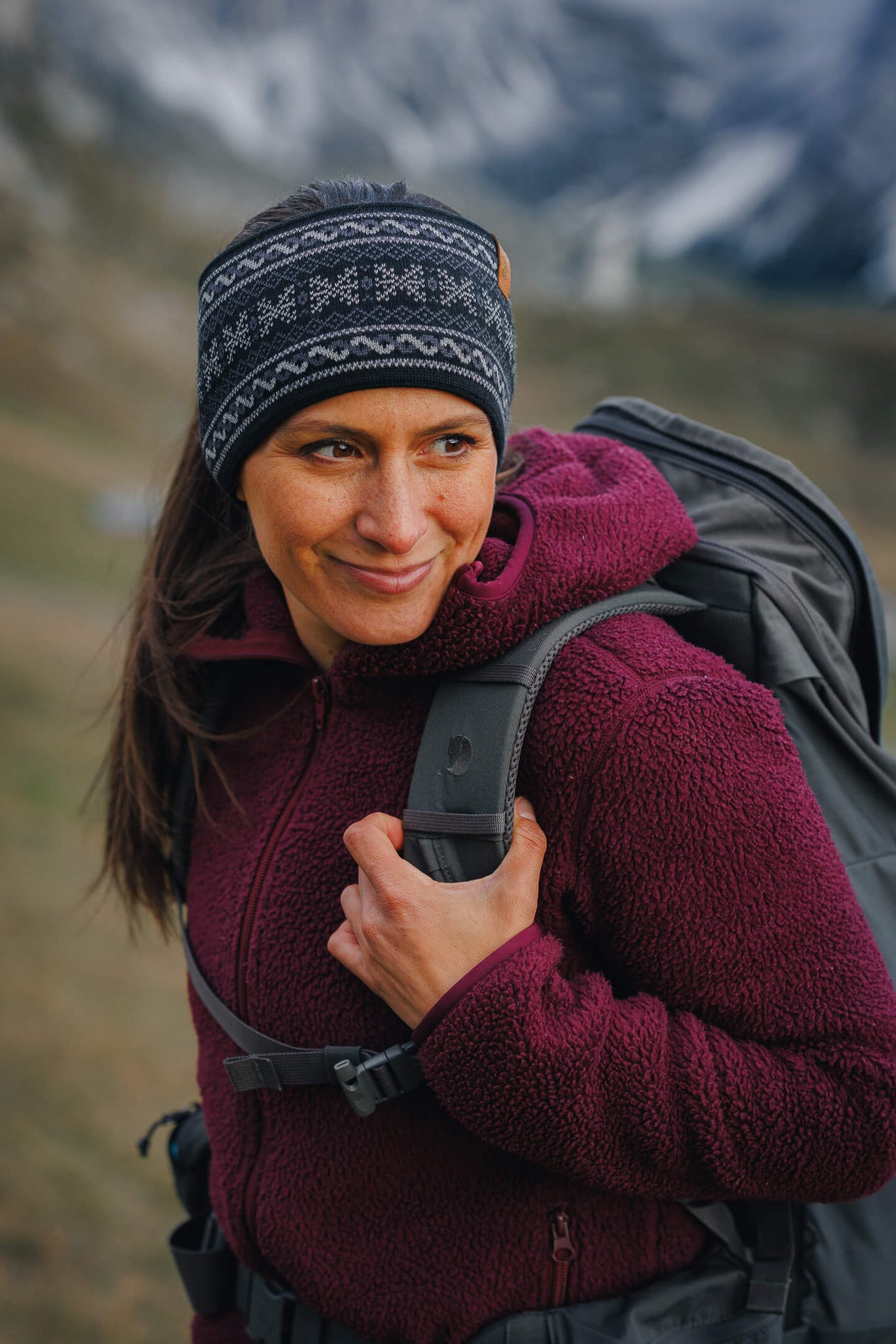 Sherpa Hoody Burgundy