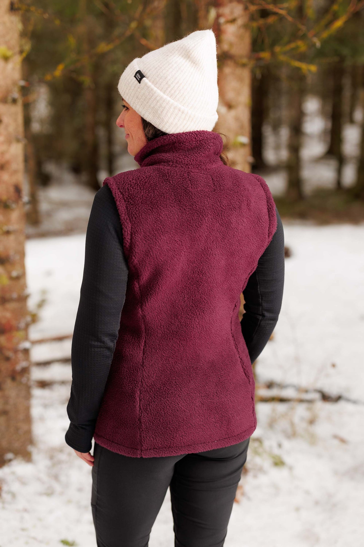 Sherpa Vest Burgundy