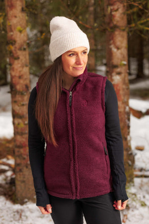 Sherpa Vest Burgundy