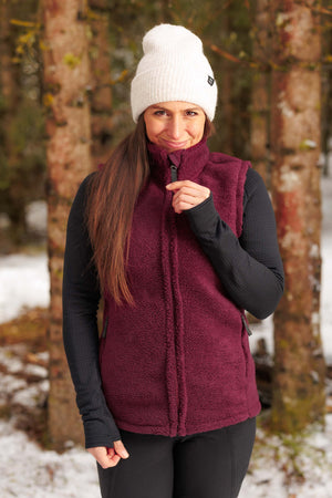 Sherpa Vest Burgundy