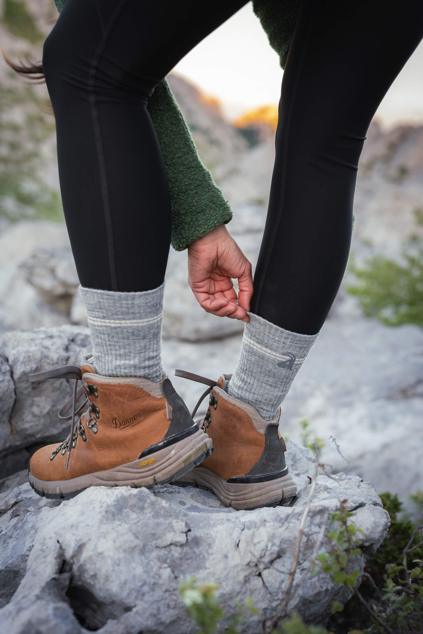 Seceda Light Merino Crew Socks Sand