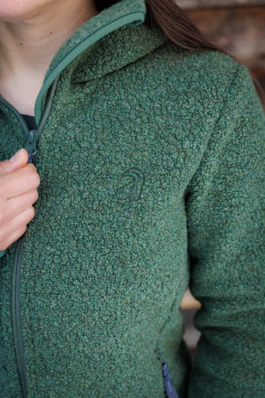 Alpine Wool Hoody Fern Green