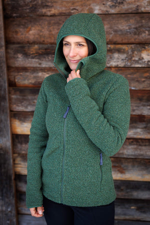 Alpine Wool Hoody Fern Green