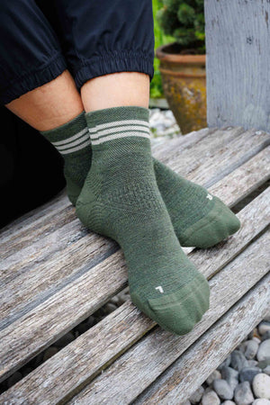 Seceda Light Merino Mid Crew Socks Moss Green