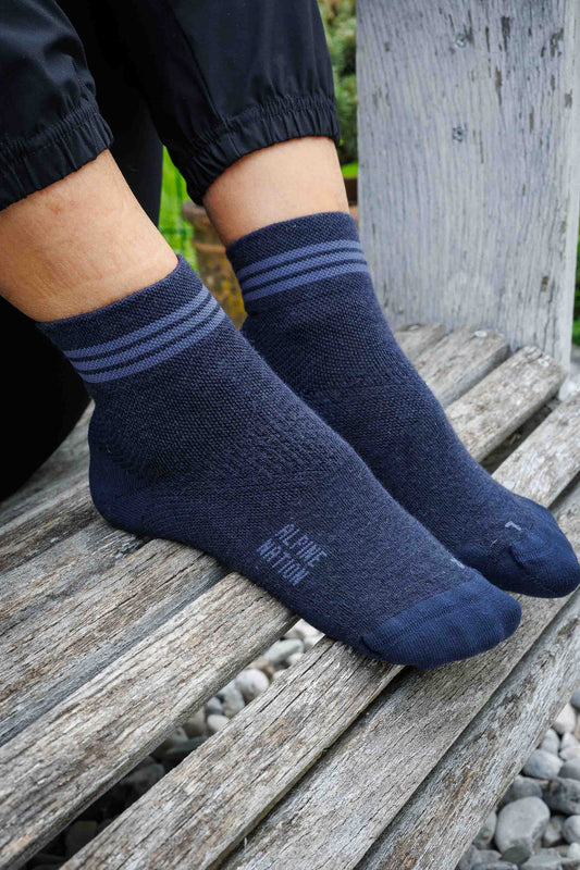 Seceda Light Merino Mid Crew Socks Indigo