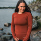 Merino Long Sleeve Tee Terracotta
