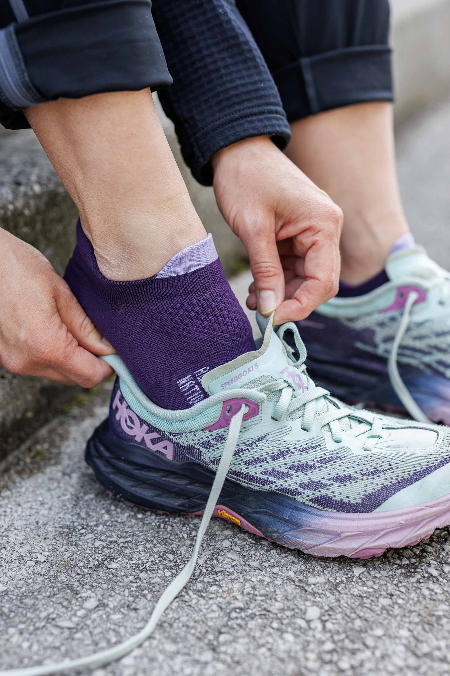 Summit Hike Low Ankle Socks - Violet