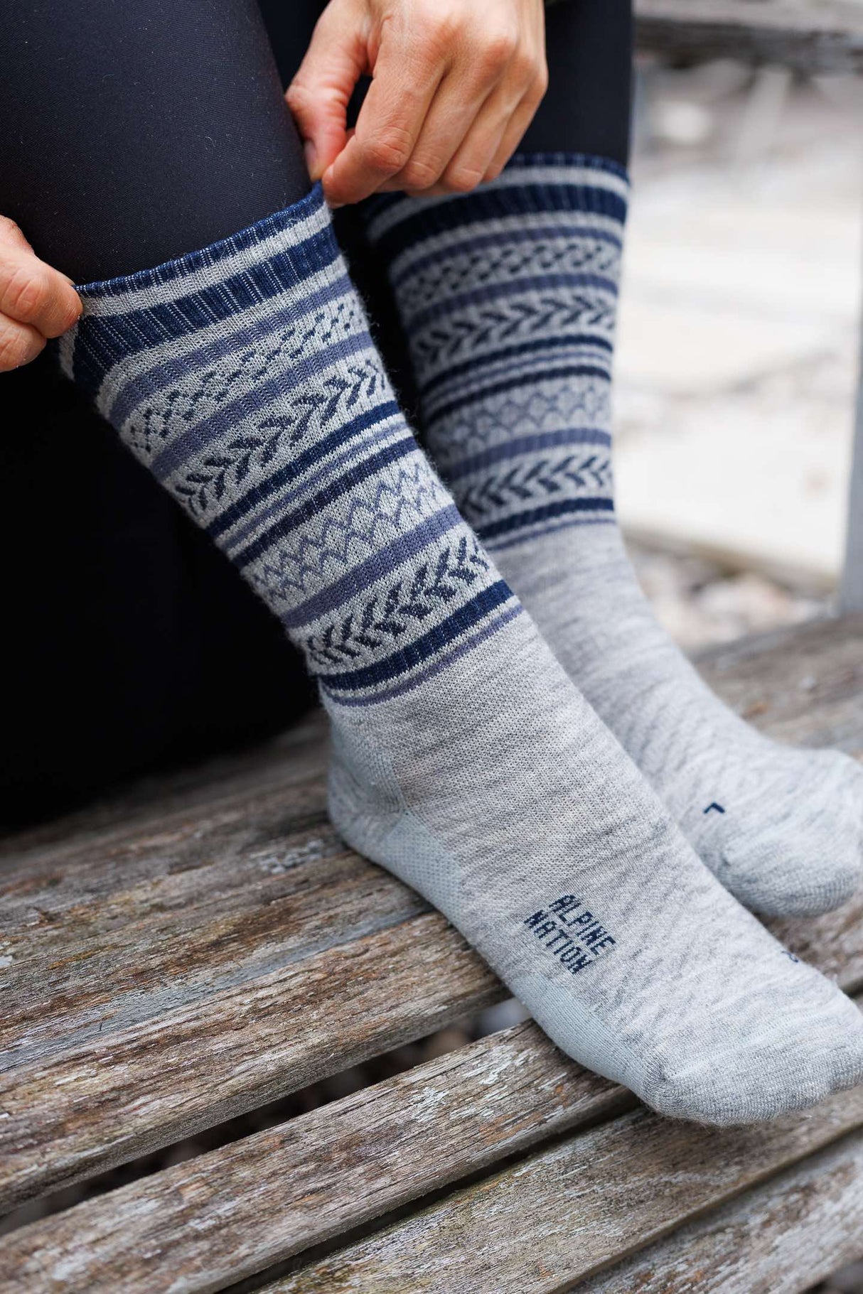 Abisko Merino Socks - Arctic Blue