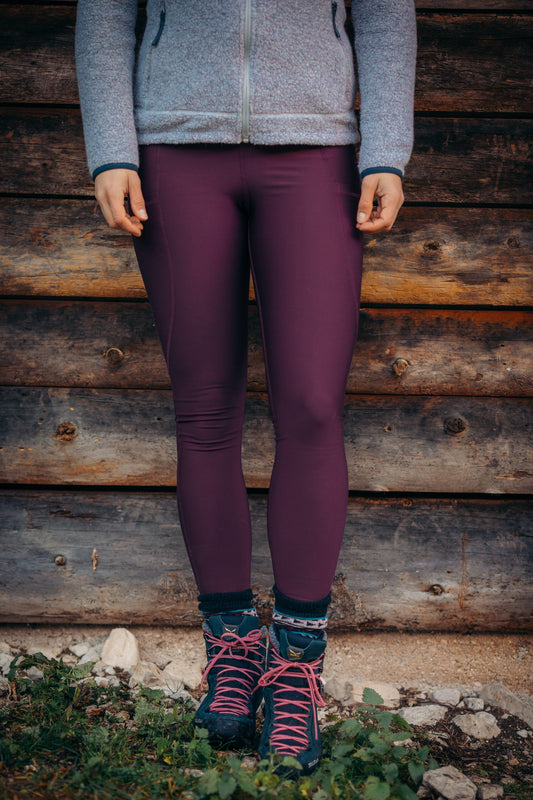 Rise Thermo Pocket Leggings Dark Plum - Tall (+7cm) - Preorder