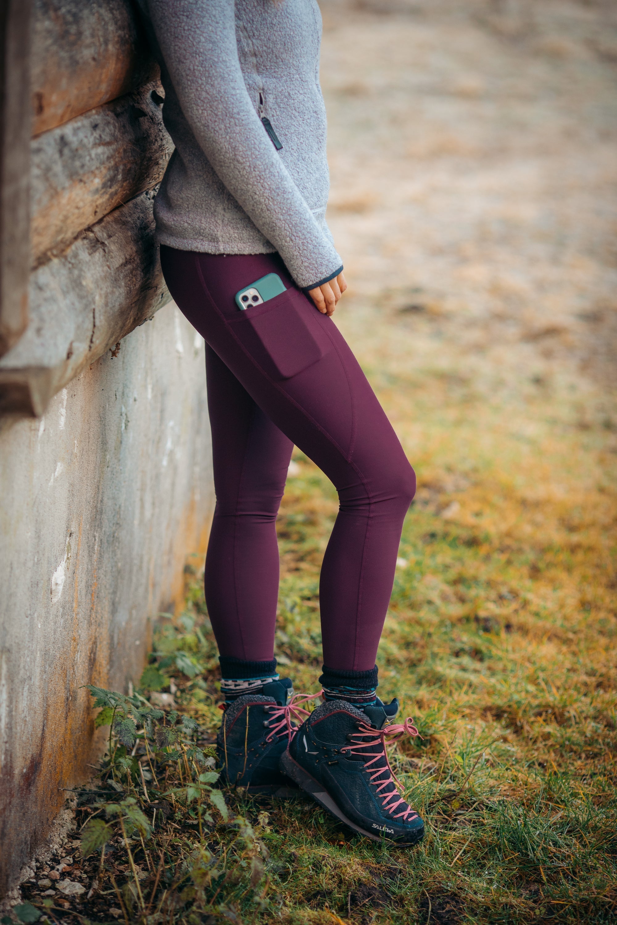 Rise Thermo Pocket Leggings Dark Plum - Tall (+7cm) – Alpine Nation Outdoor  Clothing