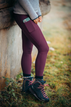 Rise Thermo Pocket Leggings Dark Plum (2022)