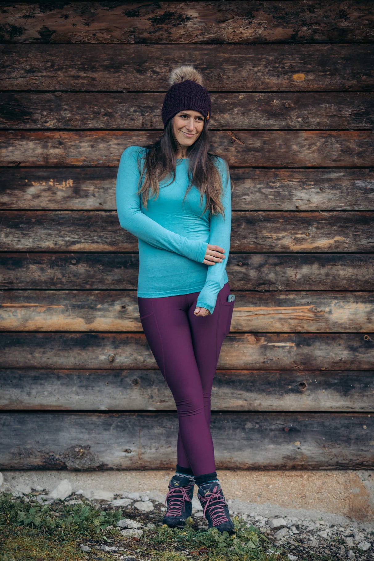 Rise Thermo Pocket Leggings Dark Plum (2022)