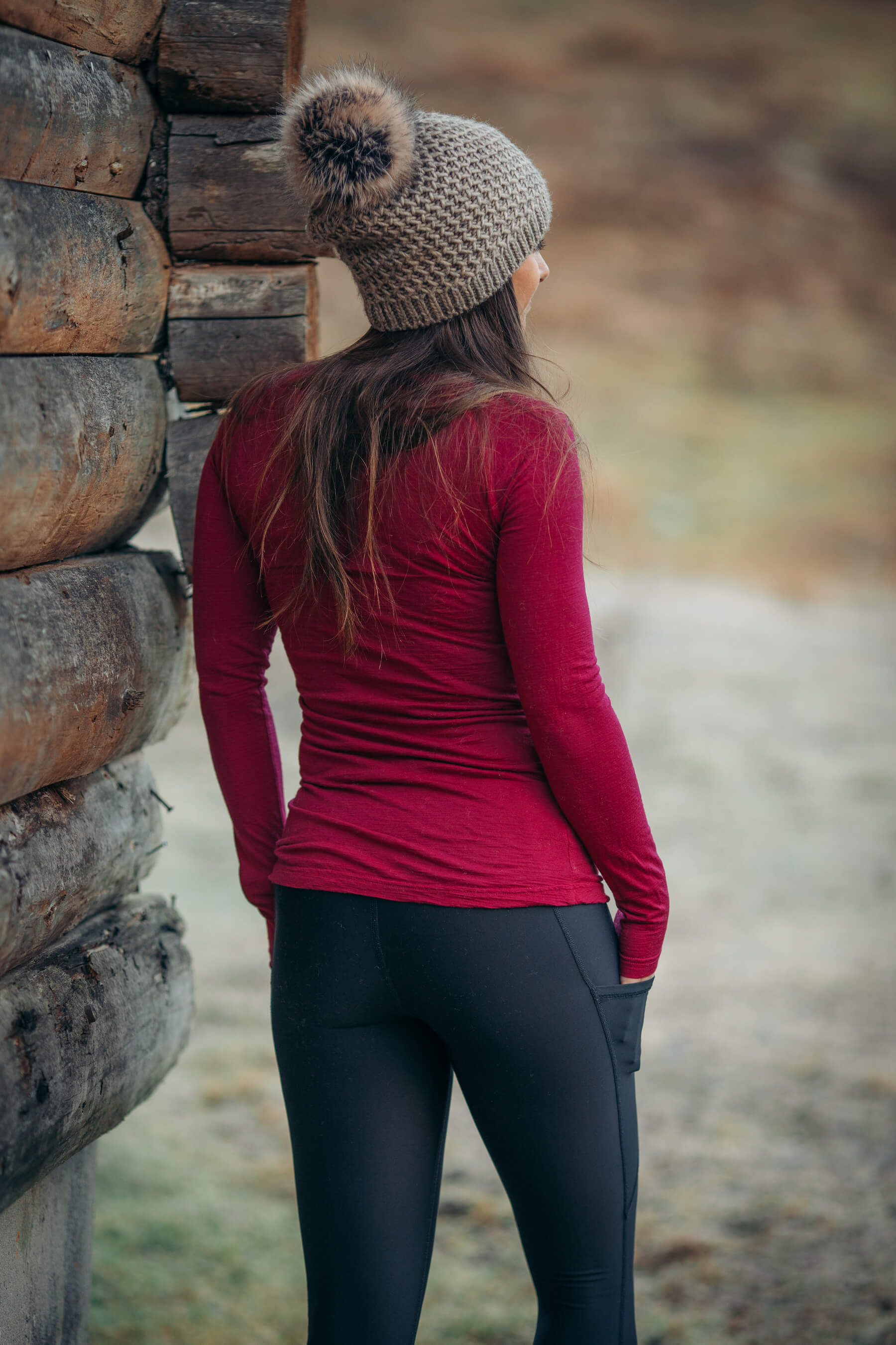 Red Geometric Leggings in Ruby Print