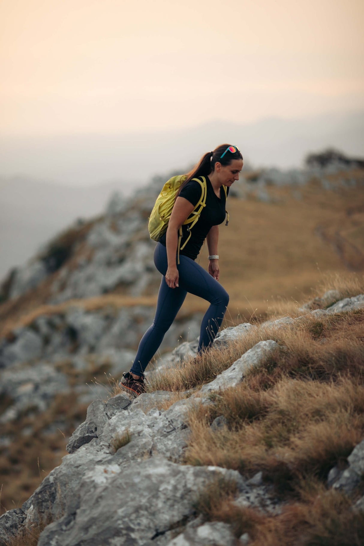 Summit Pocket Leggings Steel Blue