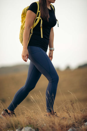 Summit Pocket Leggings Steel Blue