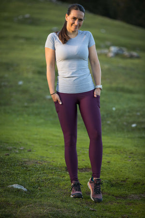 Summit Pocket Leggings Dark Plum