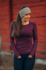 Merino Long Sleeve Tee Aubergine