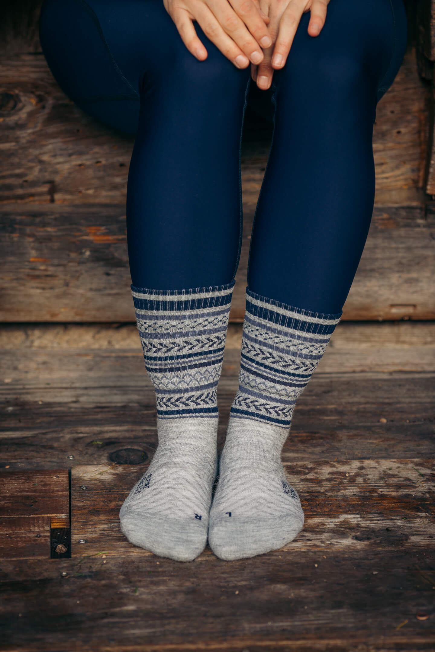 Abisko Merino Socks - Arctic Blue