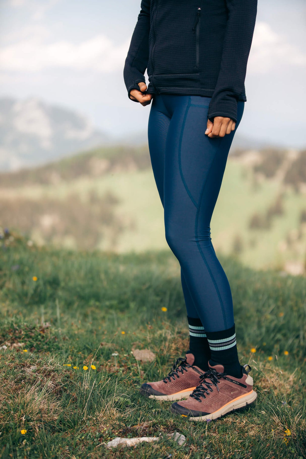 Summit Pocket Leggings Steel Blue