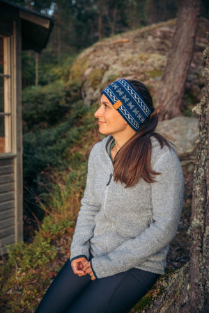 Abisko Knitted Headband Nordic Blue