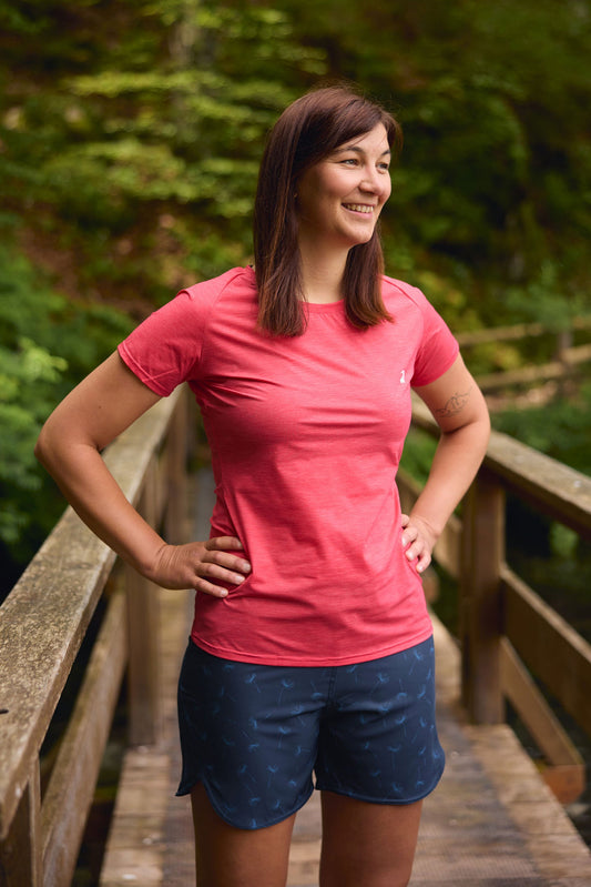 Summit Short Sleeve Tee Hibiscus Red