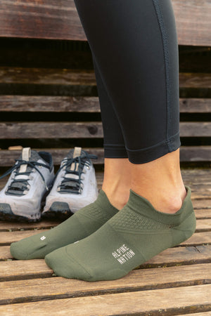 Summit Hike Low Ankle Socks - Moss Green